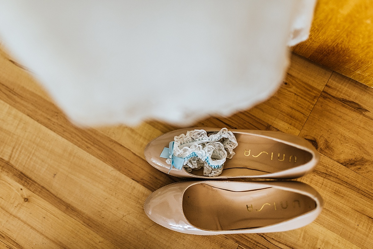 pretty shoes of the bride