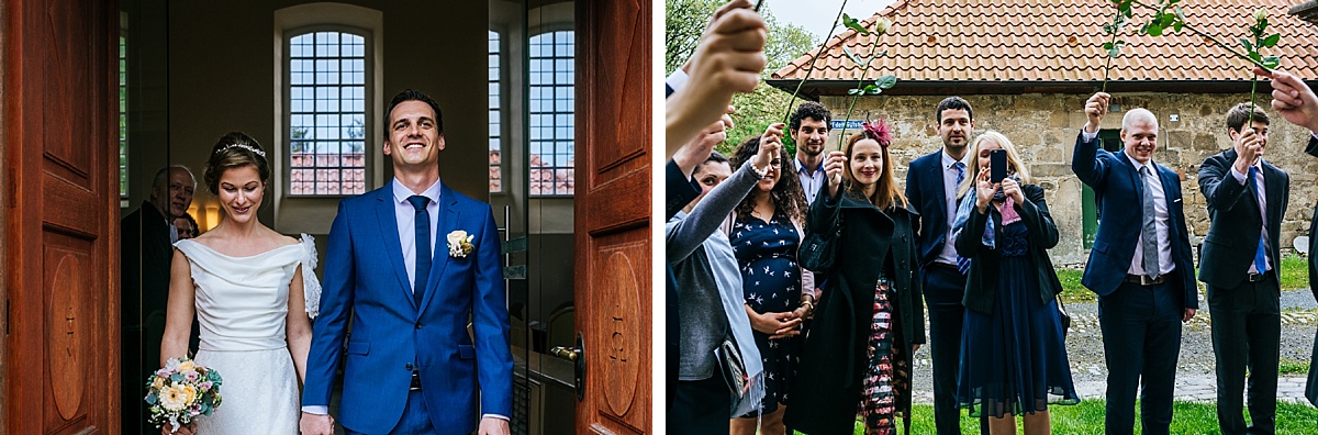 auszug des brautpaares aus der hildesheimer kirche