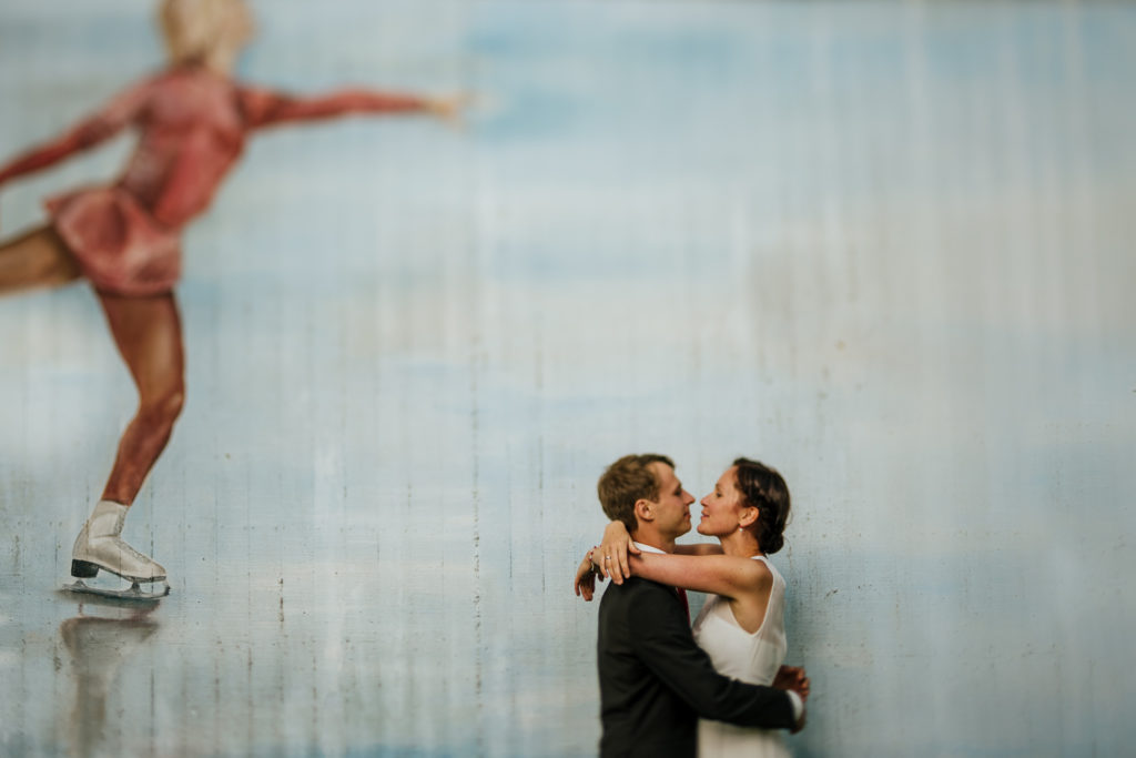 hochzeitsfotograf göttingen, brautpaar, eiskunstlauf
