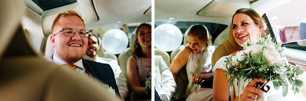 inside the weddingcar tesla hochzeitsreportage