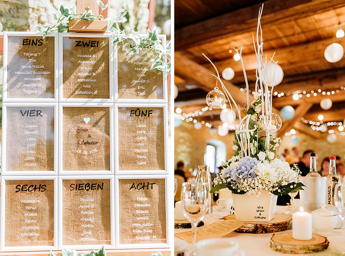 hochzeitsdeko blumen flowers tischdekoration burg wanzleben kornhaus gästeliste fotograf magdeburg