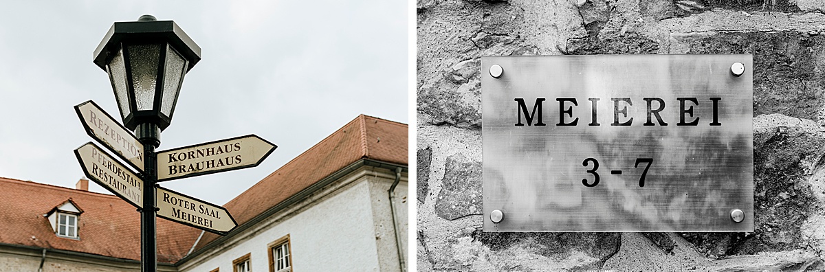 hinweisschild meierei hochzeit auf burg wanzleben hochzeitsfotograf magdeburg