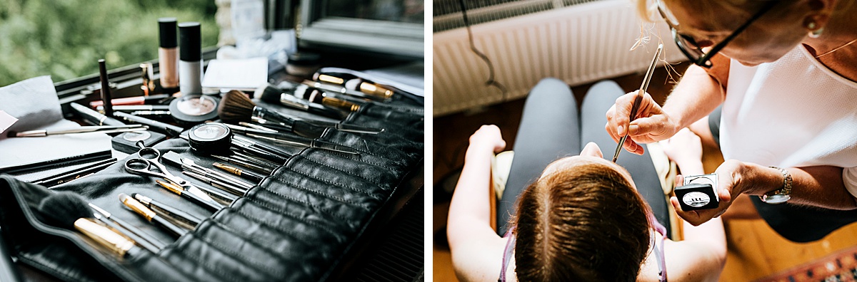 gettingready schminken vorbereitung braut bride wedding hochzeit auf burg wanzleben hochzeitsfotograf