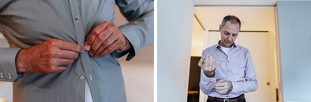 vorbereitung hemd anziehen getting ready hochzeit auf usedom heringsdorf
