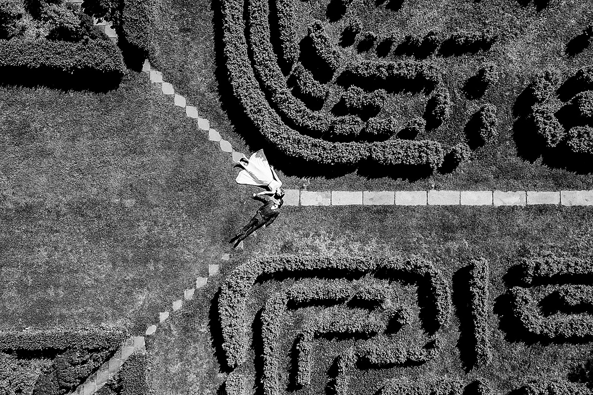 brautpaar hochzeitspaar portraitshooting shooting drohne drohnenbild drone hochzeitsbild hochzeitsfoto spreewald 