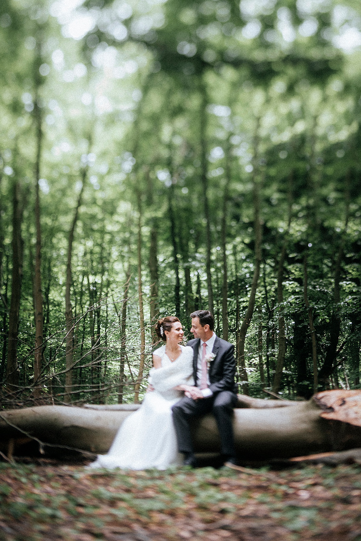 brautpaar wald coupleshoot wedding hochzeit aiuf rügen hochzeitsfotografie wood tiltshift
