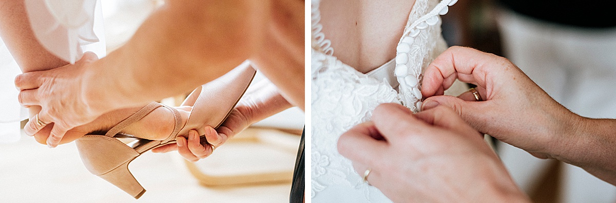 ankleiden kleid brautschuhe hochzeit