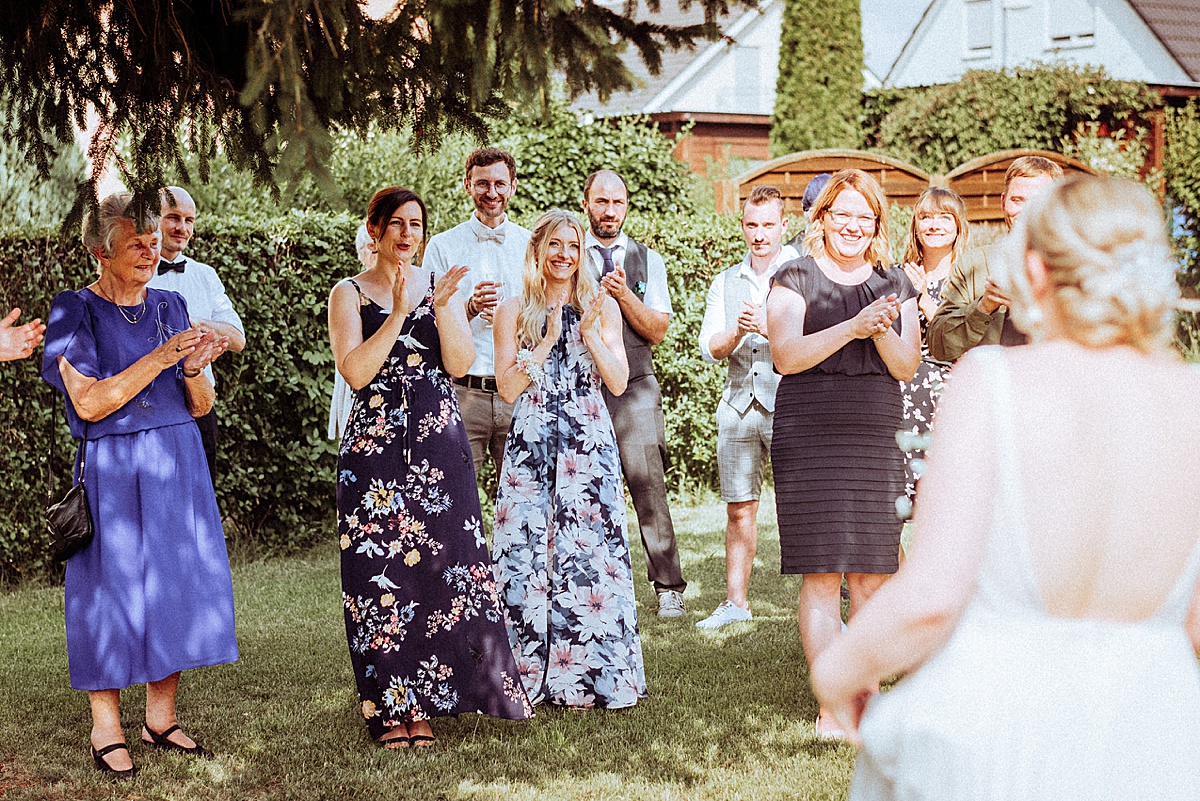 Begrüßung, Beifall, Applaus, Hochzeit calbe