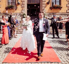 brautpaar, Auszug, Gartenhochzeit in calbe bei magdeburg, Hochzeit, wedding