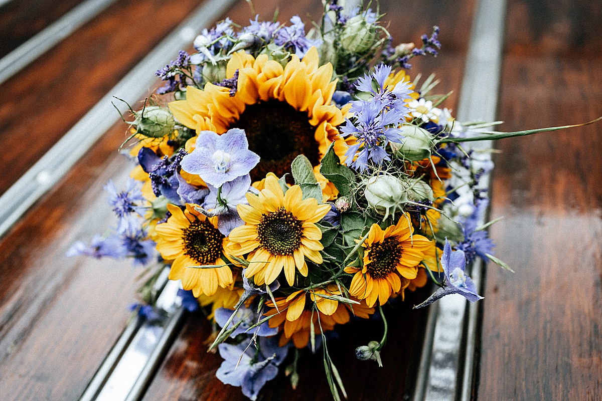 Brautstrauß, blumen, flowers, bridal bouquet, Hochzeit, sonnenblumen, sunflowers