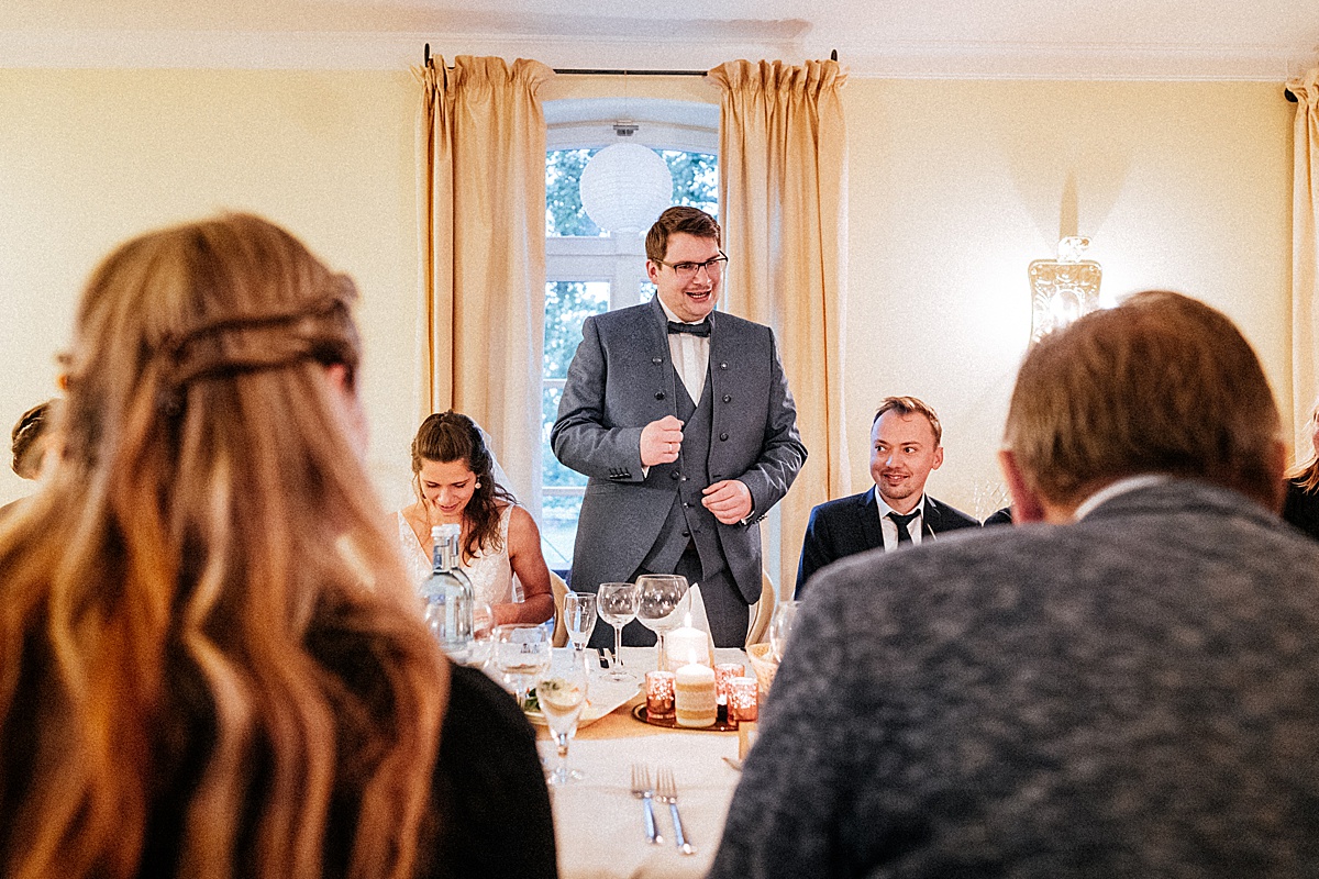 rede, Bräutigam, hochzeit, Gesellschaft, Hochzeitsfoto